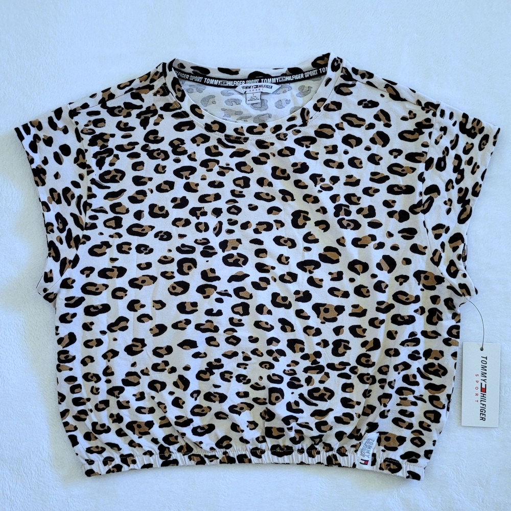 ✨️HP✨️ Tommy Hilfiger Sport🤾‍♀️ Leopard🐆 Print Top - NWT - Picture 12 of 15